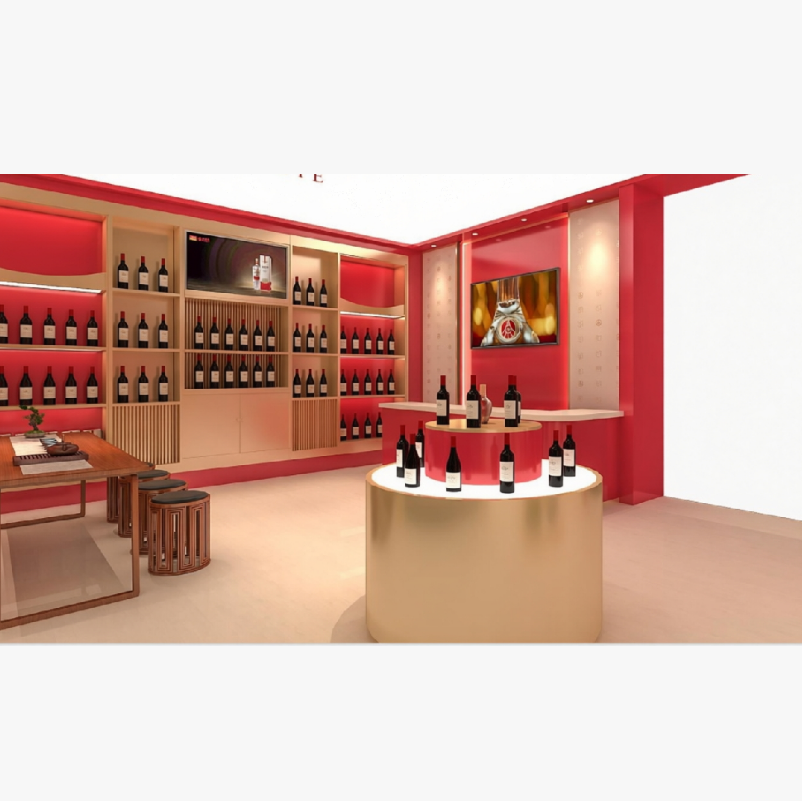 Tobacco and alcohol display shelves