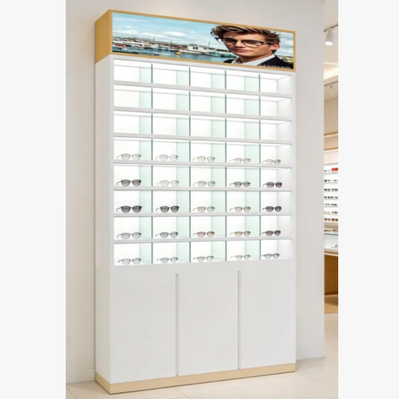 lighted display case